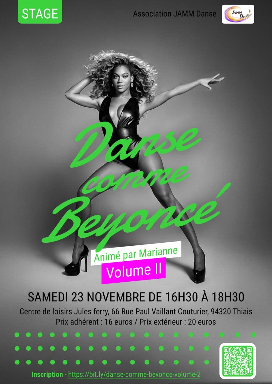 Affiche pour l'événement : Stage : Danse comme Beyoncé (Volume II)