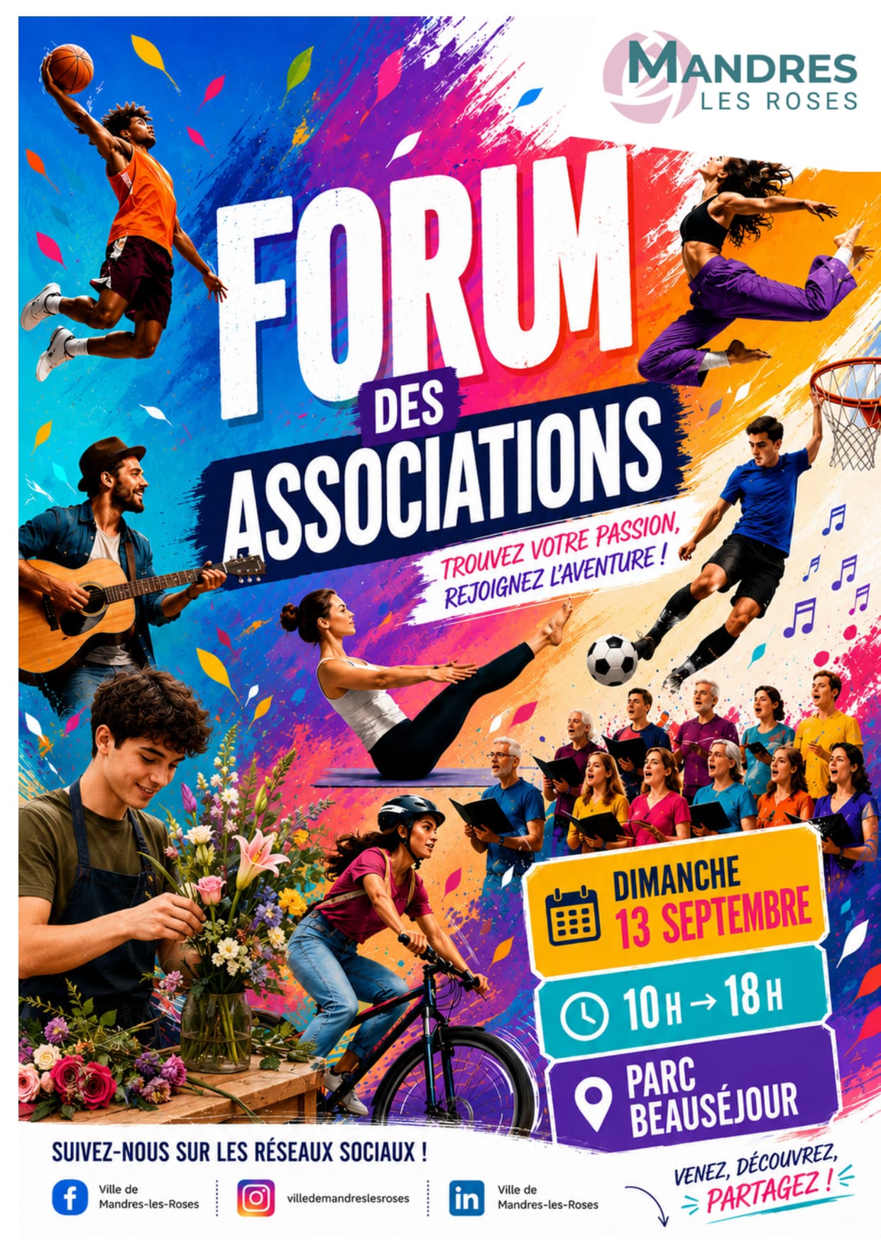 Affiche pour l'événement : Forum des Associations - Mandres-les-Roses